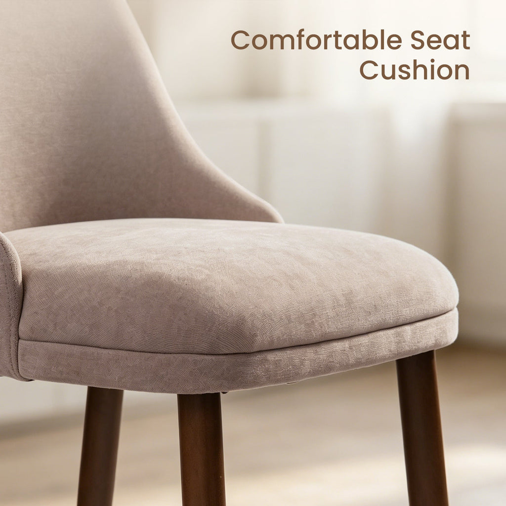 Drlovely Modern Soft Chenille Upholstered Side Chair Dining Chairs