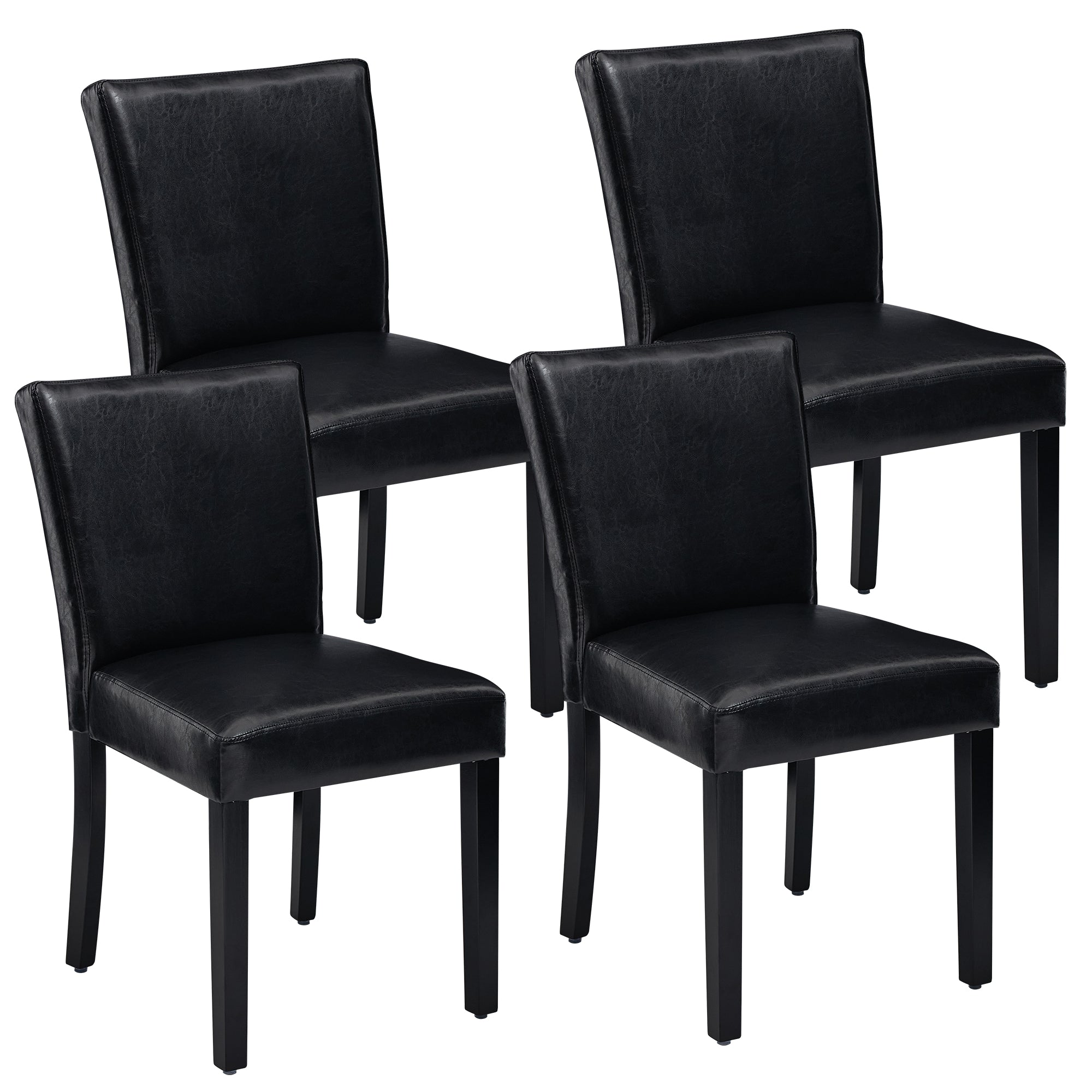 Drlovely Modern High-Back Dining Chairs with Rubberwood Legs