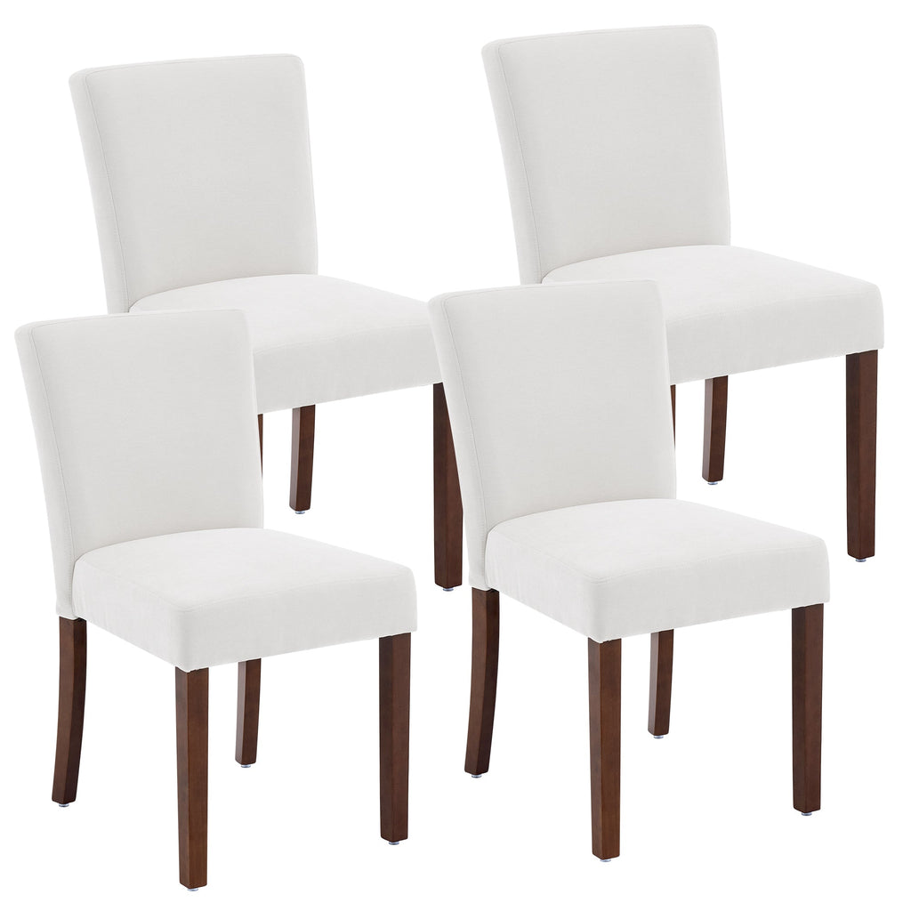 Drlovely Modern High-Back Dining Chairs with Rubberwood Legs