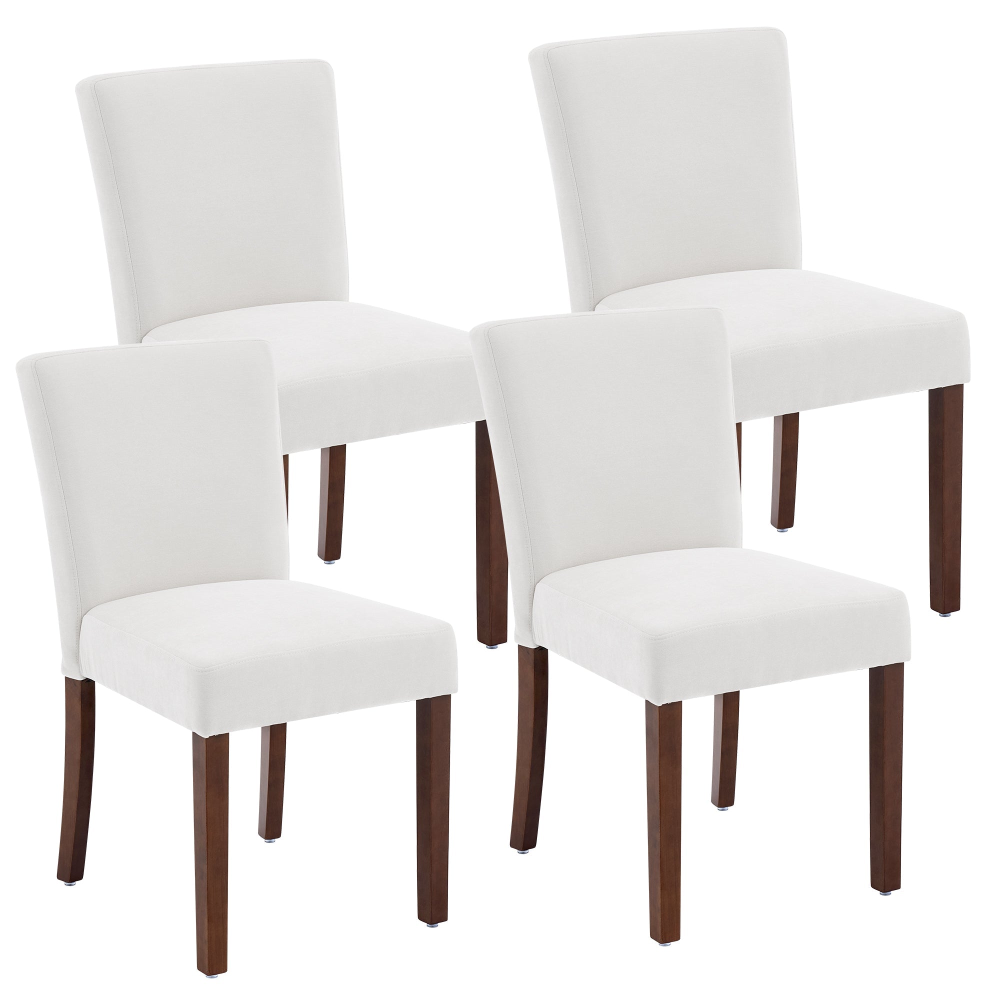 Drlovely Modern High-Back Dining Chairs with Rubberwood Legs