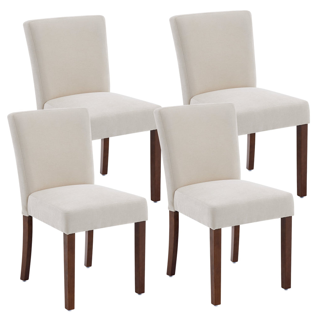 Drlovely Modern High-Back Dining Chairs with Rubberwood Legs