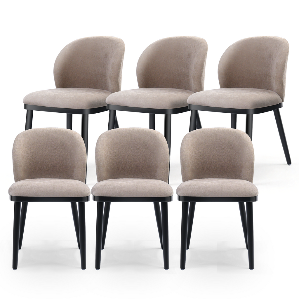 Drlovely Modern Armless Dining Chairs with Solid Wood Frame & Chenille Upholstery