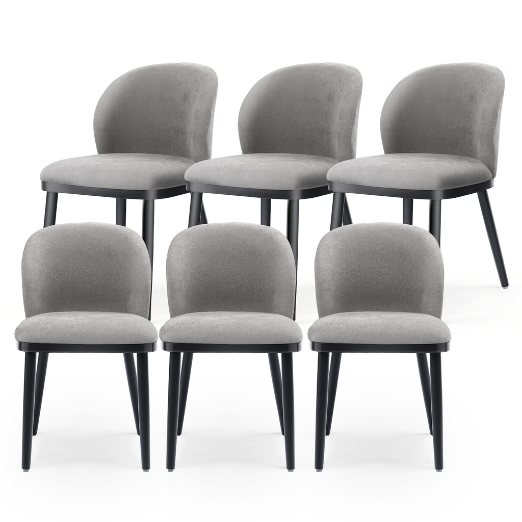Drlovely Modern Armless Dining Chairs with Solid Wood Frame & Chenille Upholstery