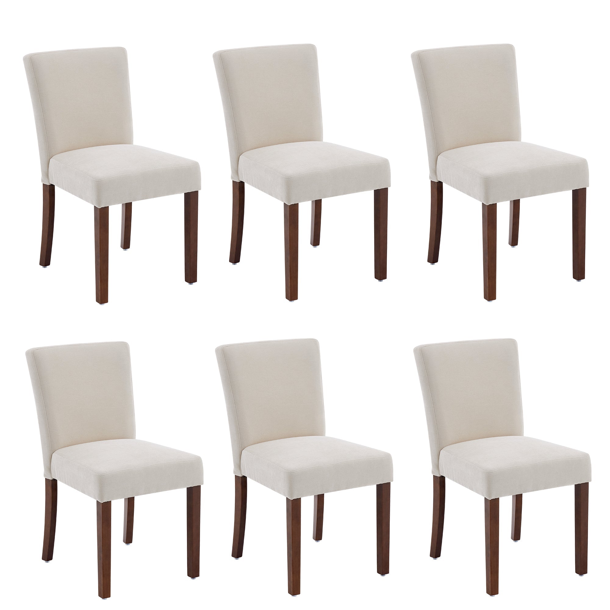 Drlovely Modern High-Back Dining Chairs with Rubberwood Legs