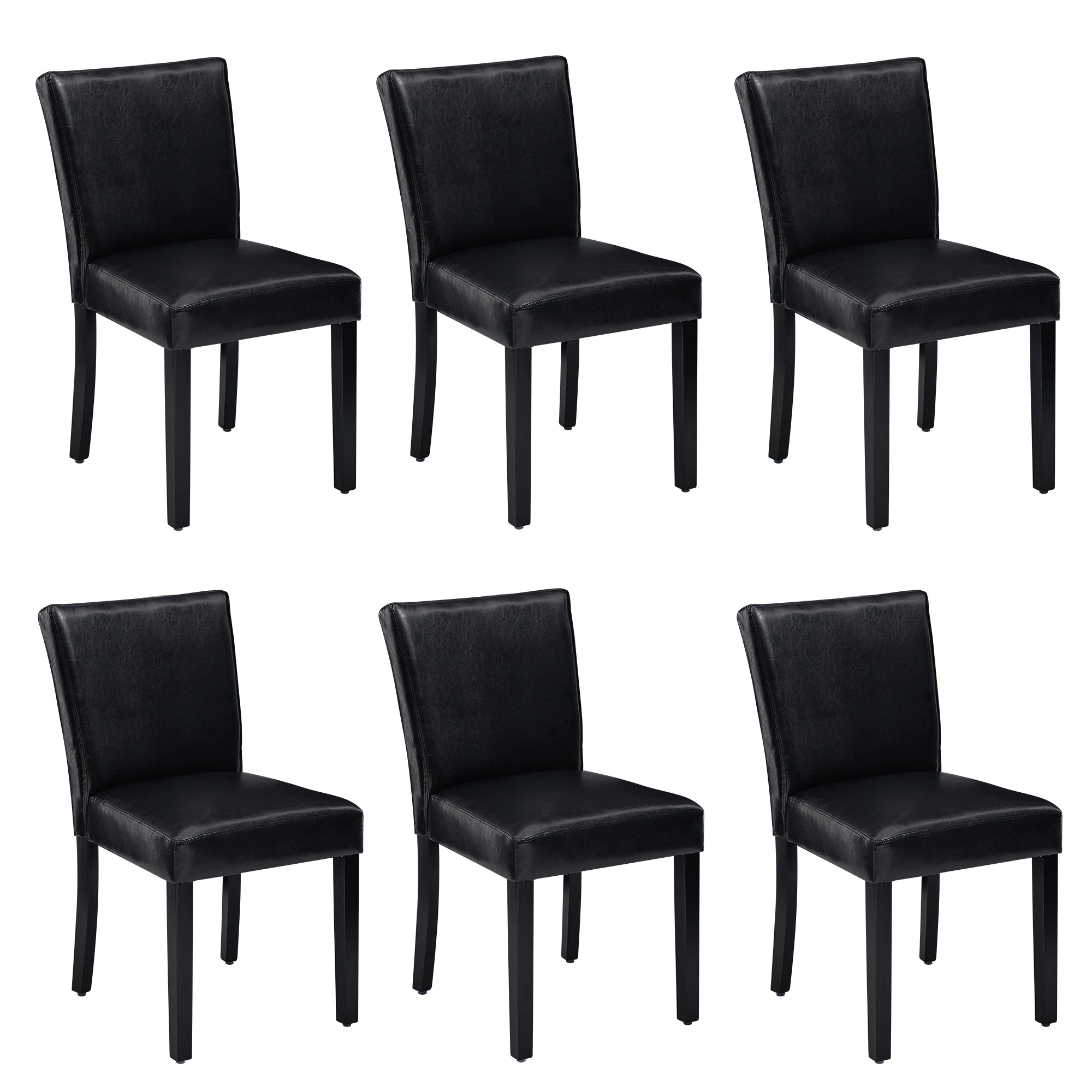 Drlovely Modern High-Back Dining Chairs with Rubberwood Legs