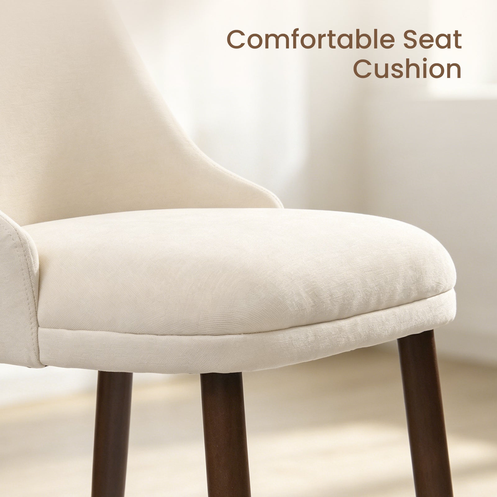Drlovely Modern Soft Chenille Upholstered Side Chair Dining Chairs