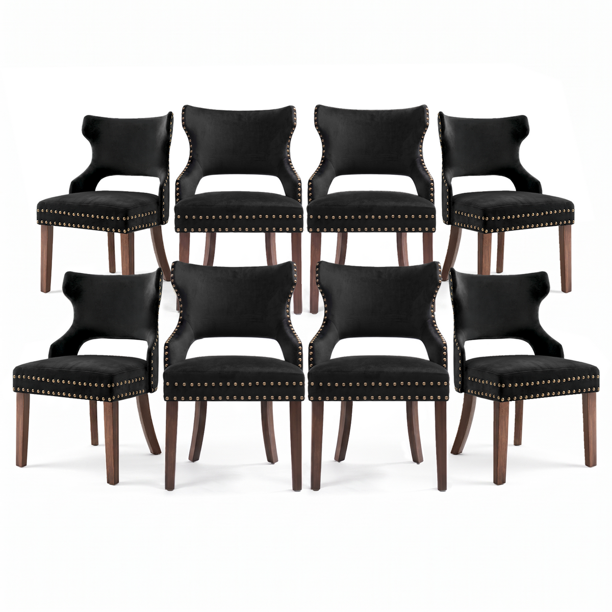 Drlovely Mid Century Modern Upholstered Dining Chair with Nailhead Trim