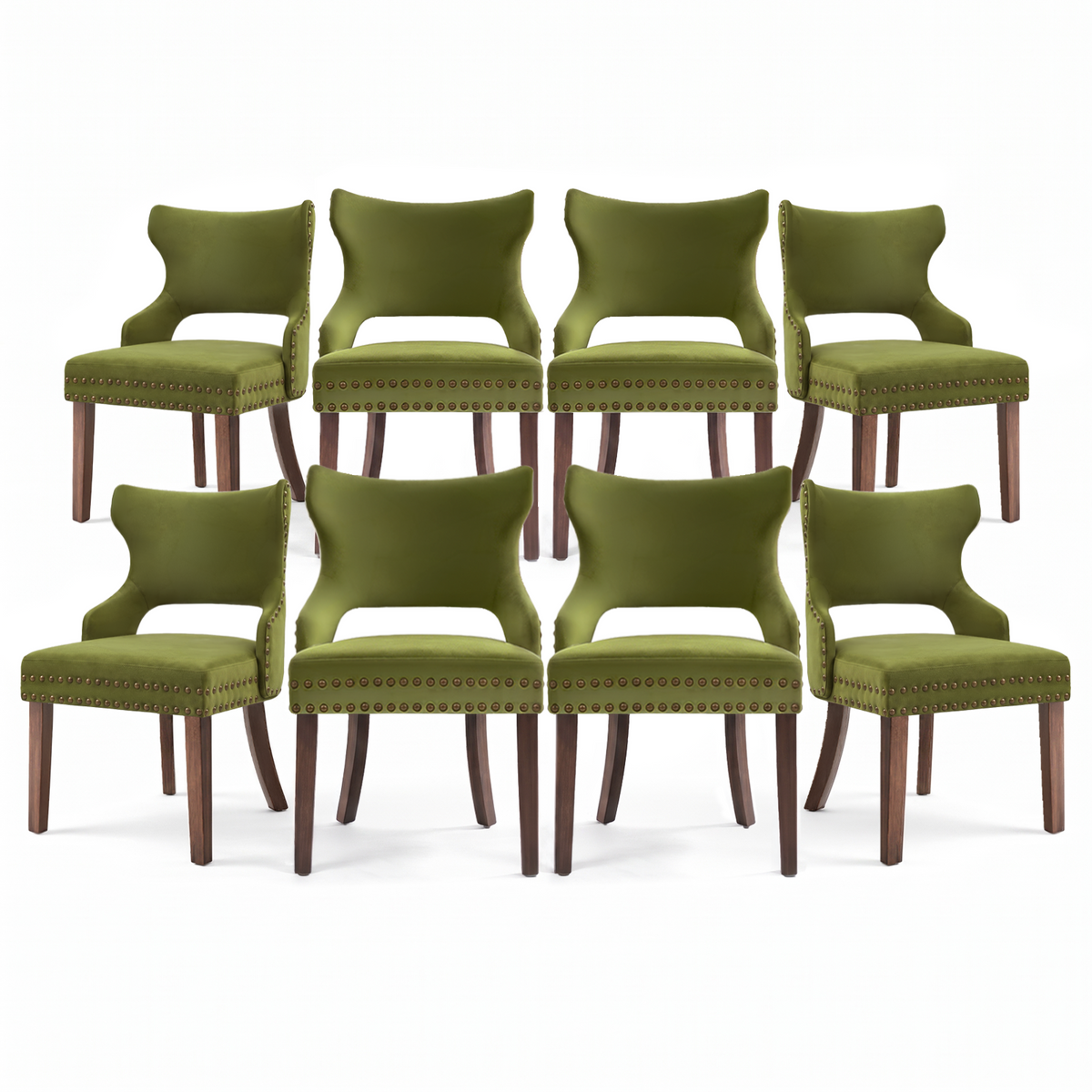 Drlovely Mid Century Modern Upholstered Dining Chair with Nailhead Trim