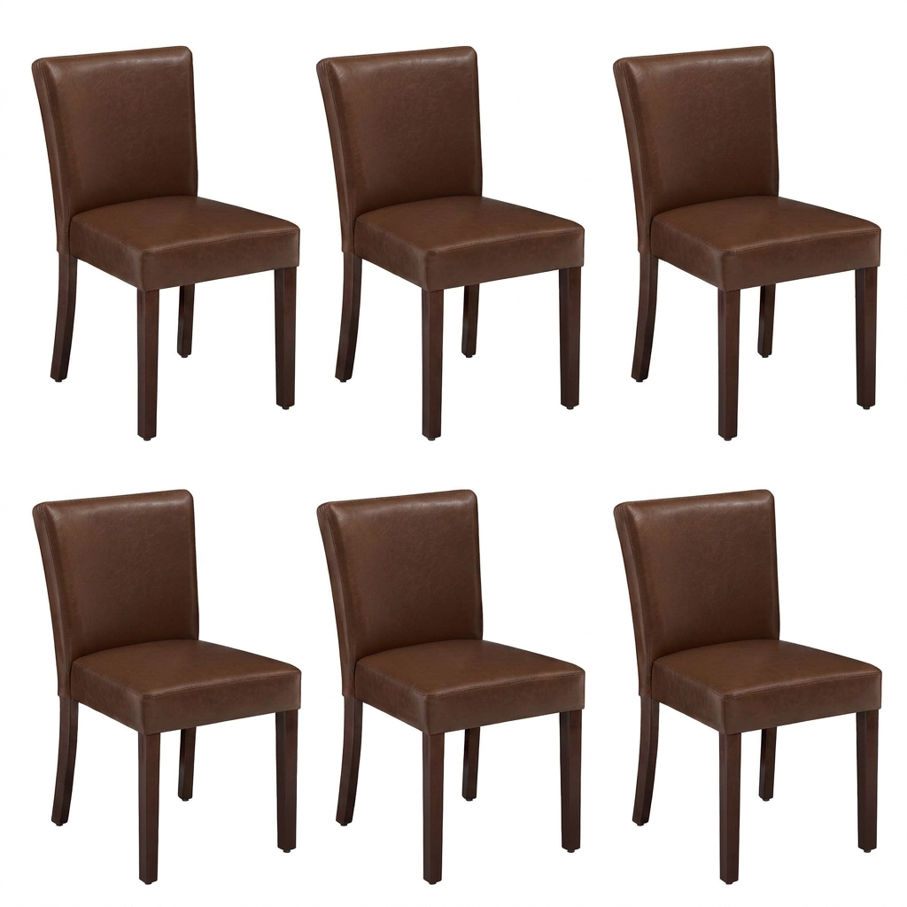 Drlovely Modern High-Back Dining Chairs with Rubberwood Legs