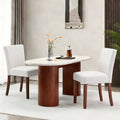 Drlovely Modern High-Back Dining Chairs with Rubberwood Legs